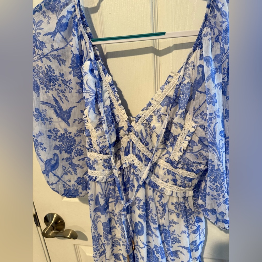 New Free People You're A Jewel Printed Maxi Dress Size Small - Picture 5 of 7